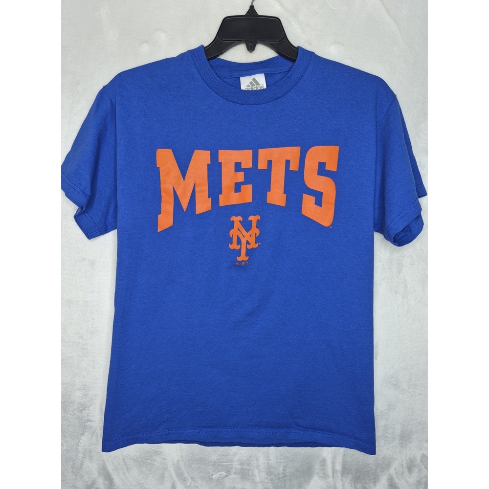 Vintage Y2K 2004 Adidas New York Mets T Shirt Mens Medium Double Sided MLB 20x28